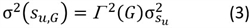 Formule 3, voor de over een glijvlak gemiddelde schuifsterkte als functie van de puntvariantie en de variantiereductiecoëfficiënt.