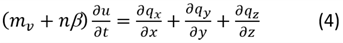 Formule 4, de Wet van behoud van massa voor elastische berging.