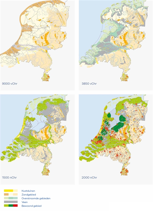 Figuur 2.1 Veranderd NL in de loop der tijden