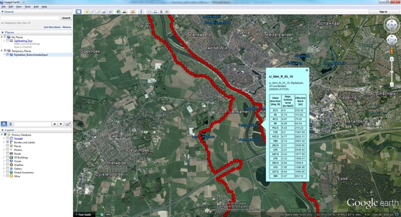 Schermafbeelding van Google Earth.