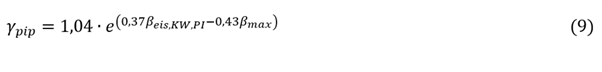 Formule voor de veiligheidsfactor voor piping.