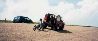 Foto van een meting op een talud.