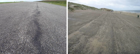 Twee foto's van bollingen op taluds.