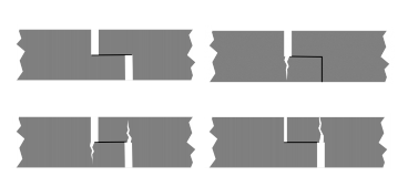 Vier schematische figuren.